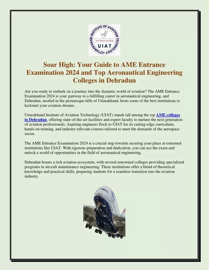 soar high your guide to ame entrance examination