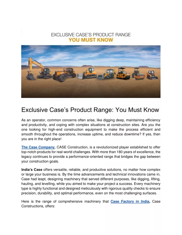 exclusive case s product range you must know