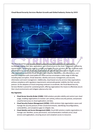 Cloud based security services market
