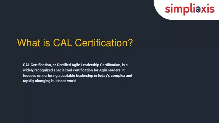 what is cal certification