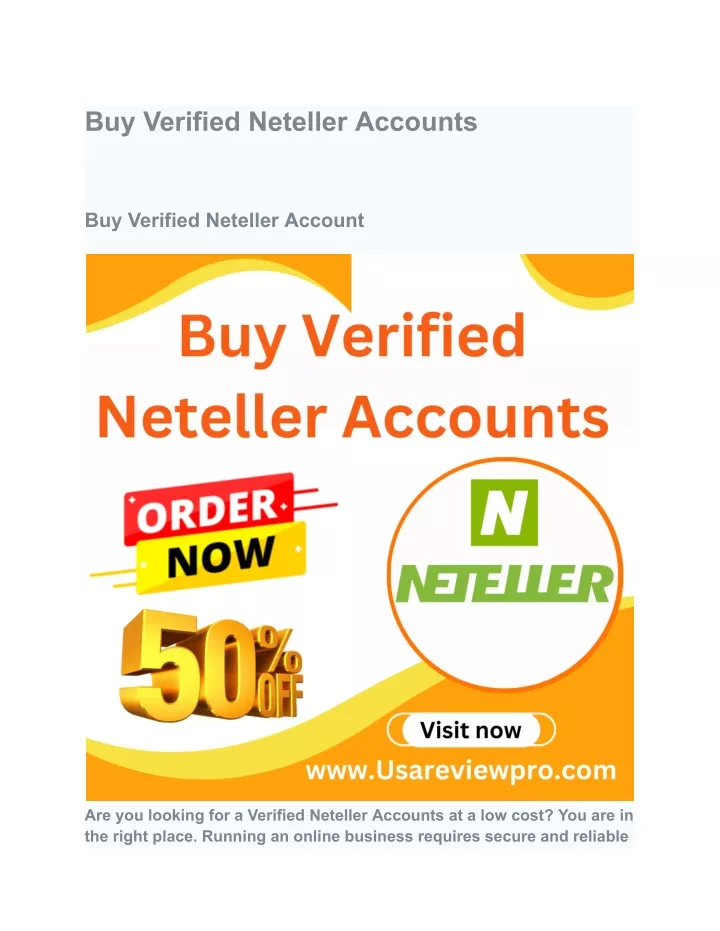 buy verified neteller accounts