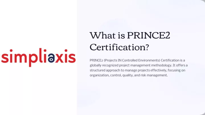 what is prince2 certification