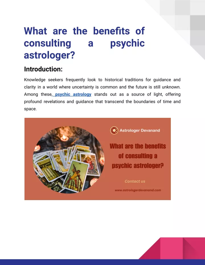 what are the benefits of consulting astrologer