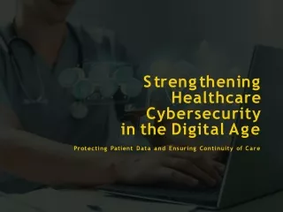 Healthcare Cybersecurity | Cybersecurity in Healthcare