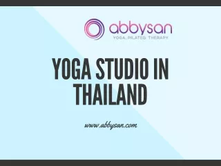 Yoga studio in Thailand