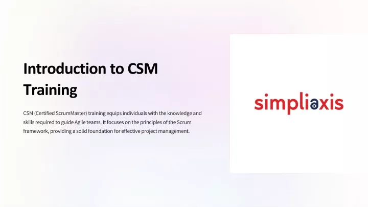 introduction to csm training