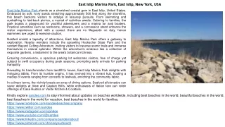 Discover East Islip Marina Park: Paid Parking, Camping, Fishing & More