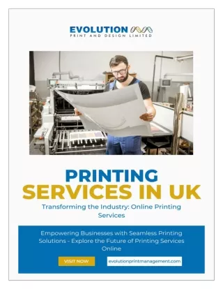 Exploring the Ascendancy of Online Printing Services in UK