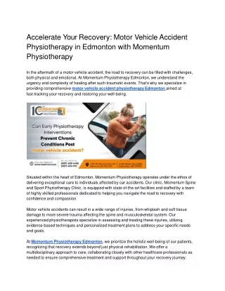 Accelerate Your Recovery_ Motor Vehicle Accident Physiotherapy in Edmonton with Momentum Physiotherapy