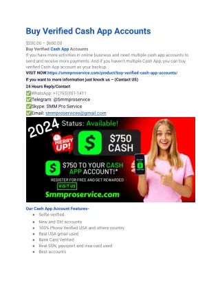 Best Site To Buy Verified CashApp Accounts