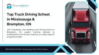 Truck Driving Classes Mississauga