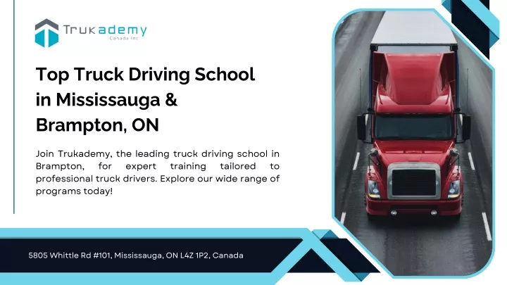 top truck driving school in mississauga brampton