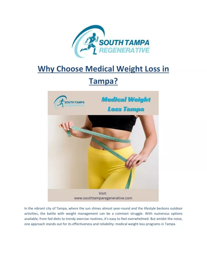 why choose medical weight loss in tampa