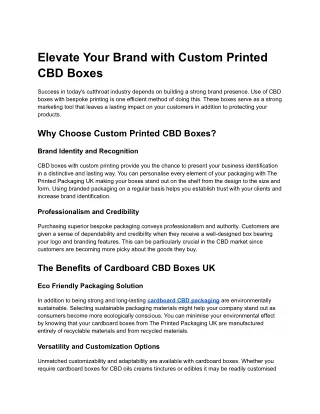 Custom CBD Boxes