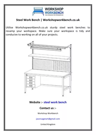 Steel Work Bench  Workshopworkbench.co.uk