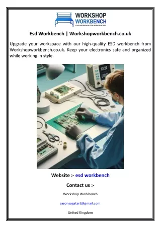 Esd Workbench   Workshopworkbench.co.uk