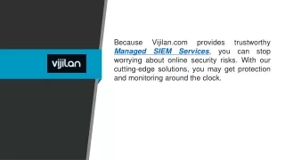 Managed Siem Services Vijilan.com