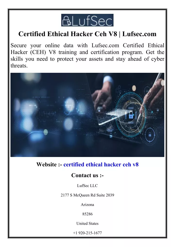 certified ethical hacker ceh v8 lufsec com