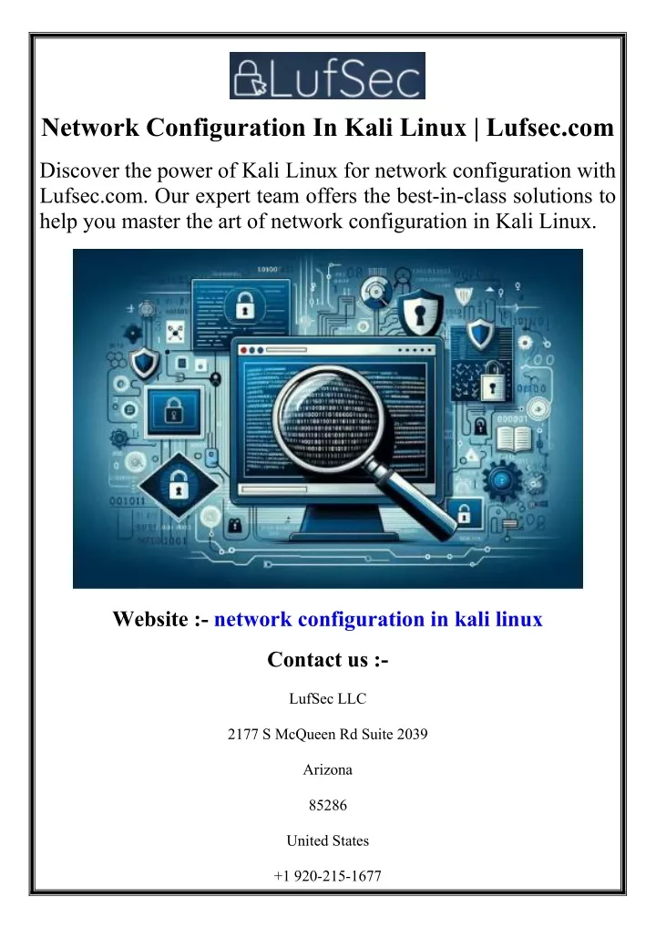 network configuration in kali linux lufsec com