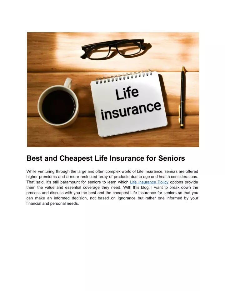 best and cheapest life insurance for seniors