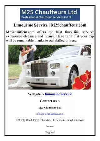 Limousine Service  M25chauffeur.com