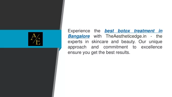 experience the best botox treatment in bangalore