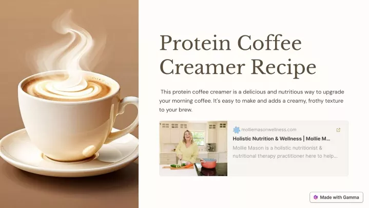 protein coffee creamer recipe