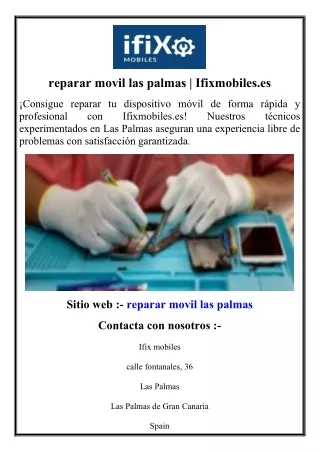 reparar movil las palmas  Ifixmobiles.es