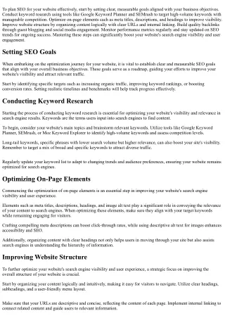 to plan seo for your website effectively start