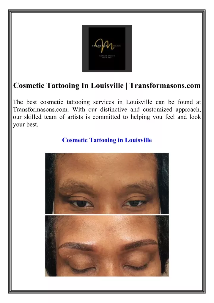 cosmetic tattooing in louisville transformasons