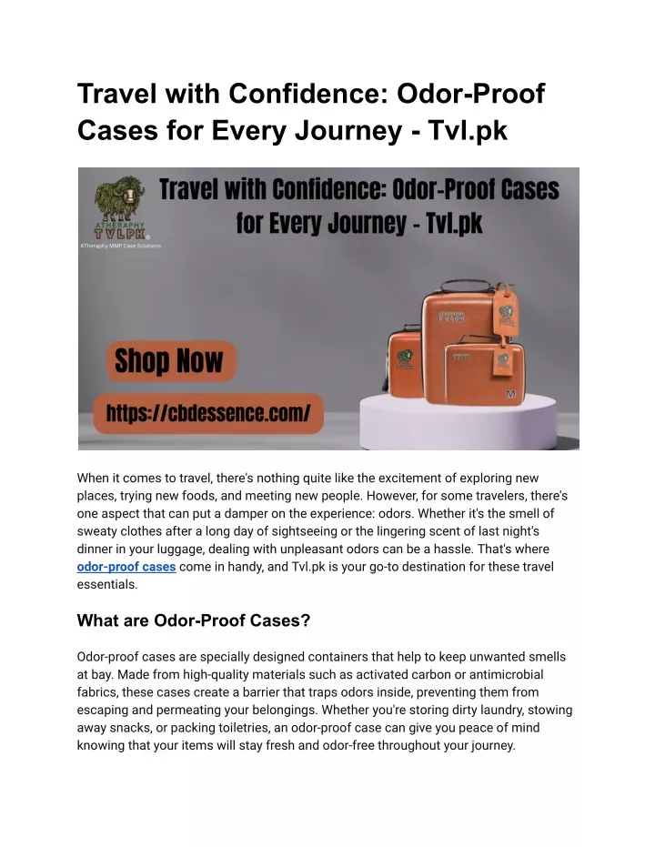 travel with confidence odor proof cases for every