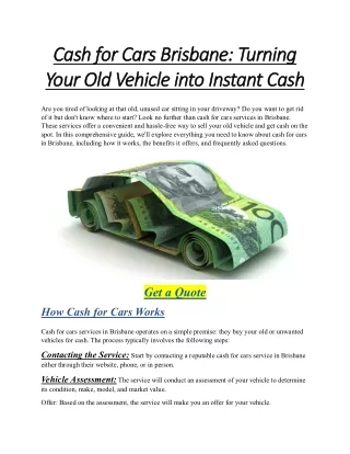 Aplus Cash for Cars Brisbane