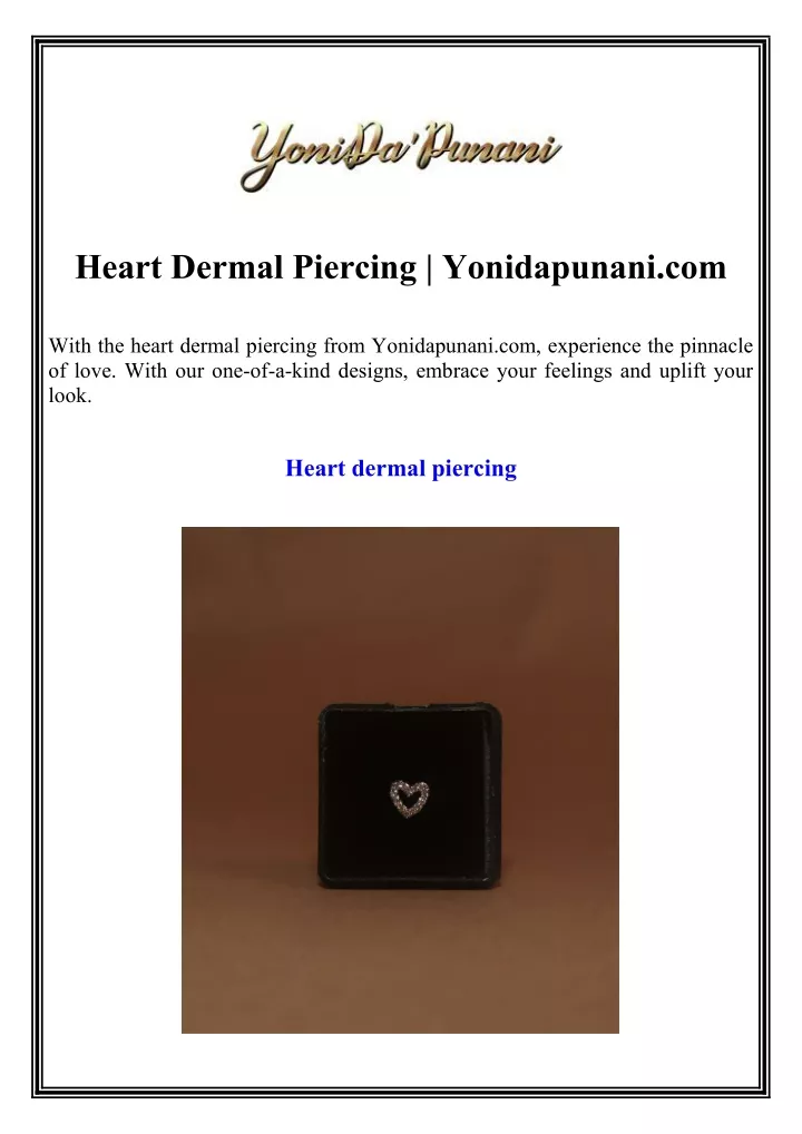 heart dermal piercing yonidapunani com