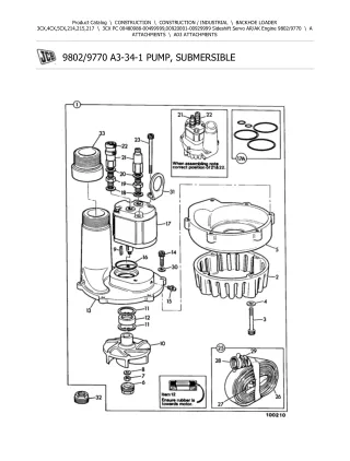 JCB 3CX PC Sideshift Servo ARAK Engine BACKOHE LOADER Parts Catalogue Manual Instant Download (Serial Number 00480988-00