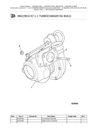 JCB 3CX-4 BACKOHE LOADER Parts Catalogue Manual Instant Download (Serial Number 00930000-00959999)