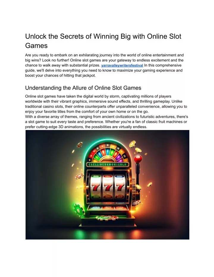 unlock the secrets of winning big with online