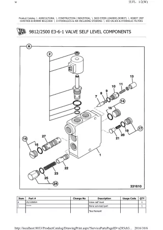 JCB 190T Robot Parts Catalogue Manual Instant Download (Serial Number  01407000-01409999)