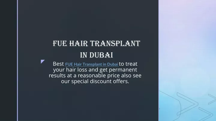 fue hair transplant in dubai