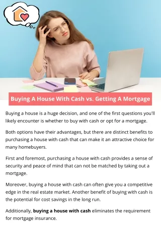 Buying A House With Cash vs. Getting A Mortgage