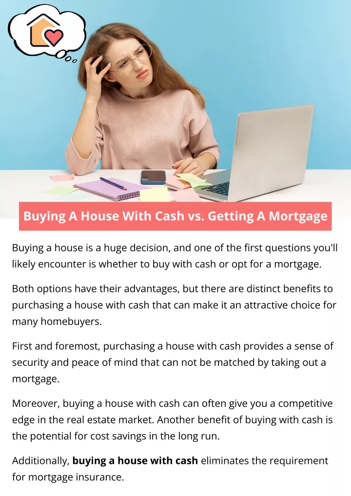 buying a house with cash vs getting a mortgage