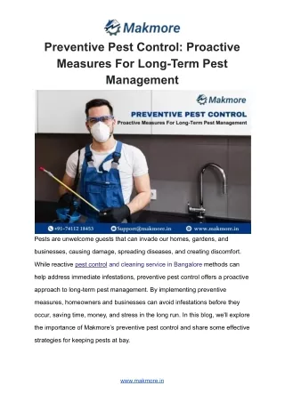 preventive pest control proactive measures