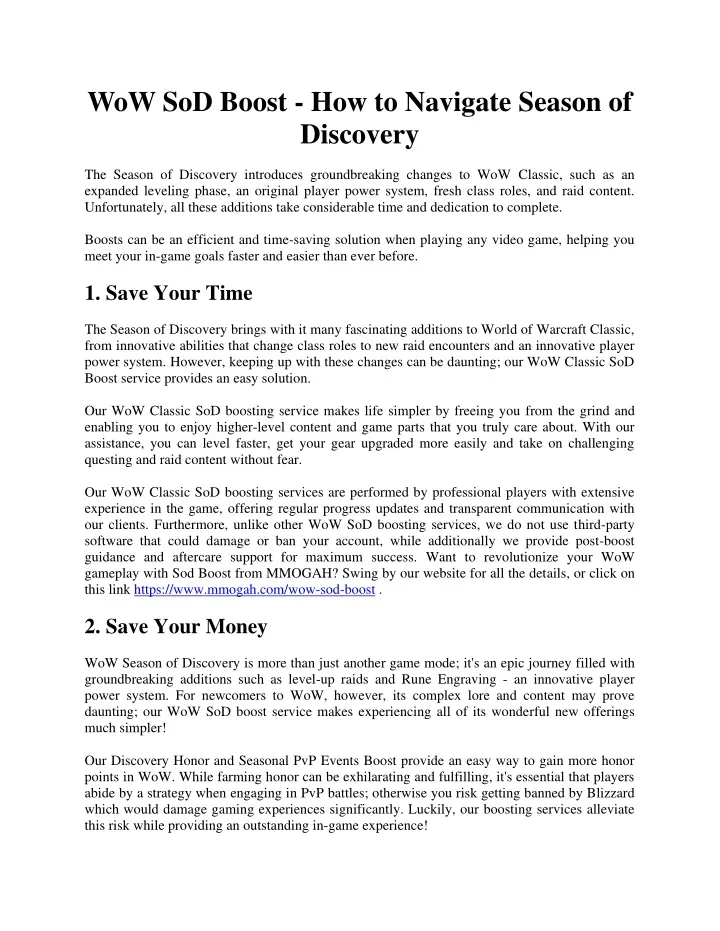 wow sod boost how to navigate season of discovery