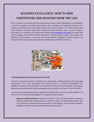 Building Excellence How to Hire Carpenters and Roofers from the UAE (1)