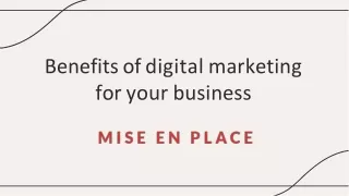 Benefits of Digital Marketing for your business