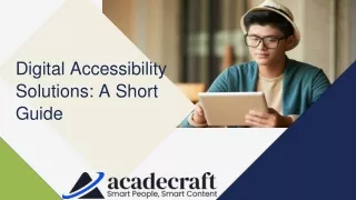 Digital Accessibility Solutions: A Short Guide