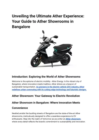 Unveiling the Ultimate Ather Experience_ Your Guide to Ather Showrooms in Bangalore