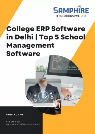 College ERP Software in Delhi  Top 5 School Management Software