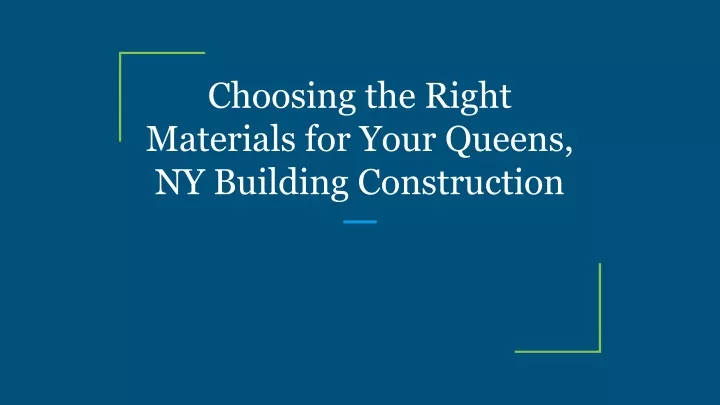 choosing the right materials for your queens