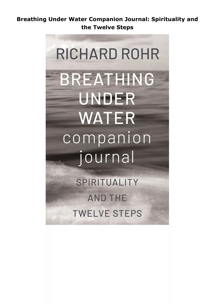 PPT - book ️[READ] ️ Breathing Under Water Companion Journal ...