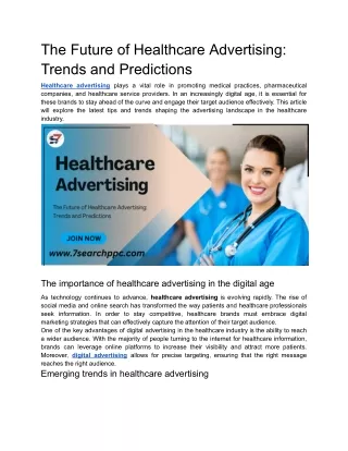 The Future of Healthcare Advertising_ Trends and Predictions